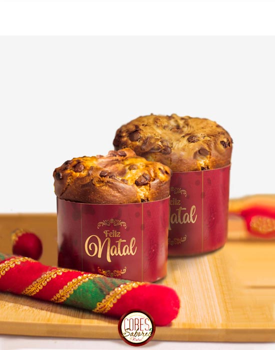 Panetone com Gotas de chocolate ao Leite Cores e Sabores