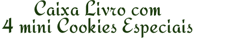 Caixa Livro com 4 Mini Cookies Especiais